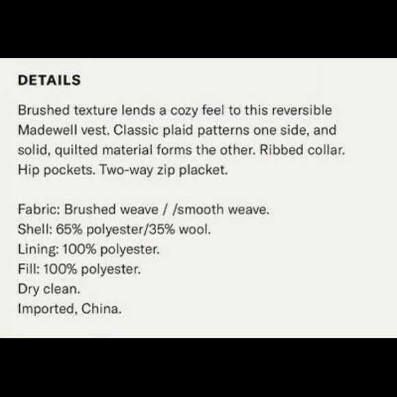 Madewell Reversible Vest in Copeland Plaid - Picture 10 of 10